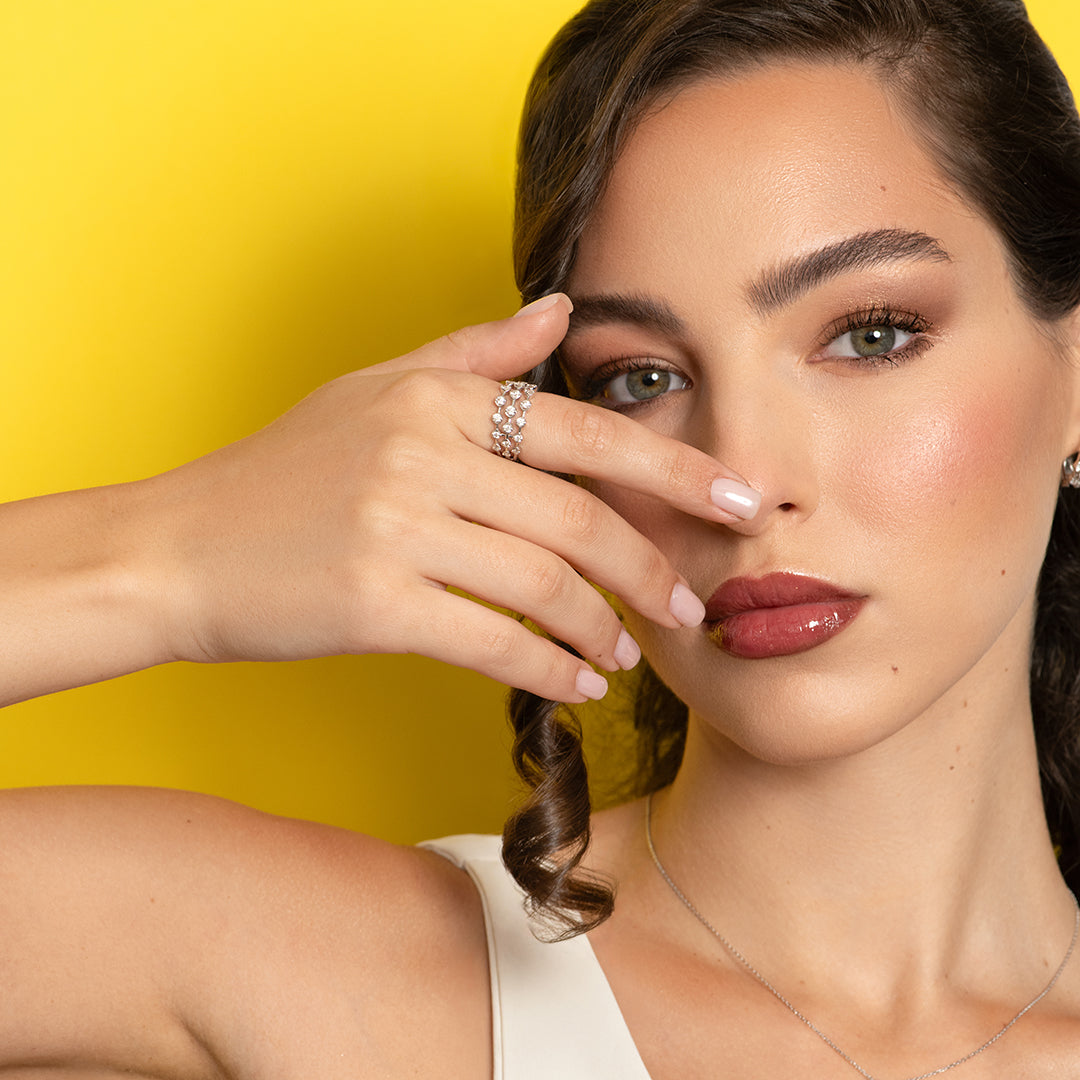 Amara 3 Line Diamond Ring