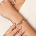 Amara 4 Line Diamond Bangle - Rose Gold