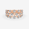 Amara 3 Line Diamond Ring in 18K Rose Gold  by Liali Jewellery - shop diamond jewellery online through www.lialijewellery.com - The most trusted diamond jewellery in UAE - world wide shipping - free delivery in UAE 
