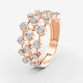Amara 3 Line Diamond Ring in 18K Rose Gold  by Liali Jewellery - shop diamond jewellery online through www.lialijewellery.com - The most trusted diamond jewellery in UAE - world wide shipping - free delivery in UAE - Since 1999