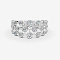 Amara 3 Line Diamond Ring in 18K White Gold by Liali Jewellery - Shop diamond jewellery online through www.lialijewellery.com - world wide shipping - free delivery in UAE