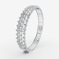 Amara 4 Line Diamond Bangle in 18K White Gold by Liali Jewellery - shop diamond jewellery online through www.lialijewellery.com - The most trusted diamond jewellery in UAE - world wide shipping - free delivery in UAE 