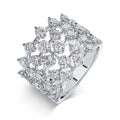 Amara 5 Line Diamond Ring in 18K White Gold by Liali Jewellery - shop diamond jewellery online through www.lialijewellery.com - The most trusted diamond jewellery in UAE - world wide shipping - free delivery in UAE