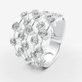 Amara 5 Line Diamond Ring in 18K White Gold by Liali Jewellery - shop diamond jewellery online through www.lialijewellery.com - The most trusted diamond jewellery in UAE - world wide shipping - free delivery in UAE - Fne jewellery since 1999