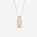 Amara Cascade Diamond Pendant in 18K Rose Gold - Medium by Liali Jewellery - shop diamond jewellery online through www.lialijewellery.com - The most trusted diamond jewellery in UAE - world wide shipping - free delivery in UAE 