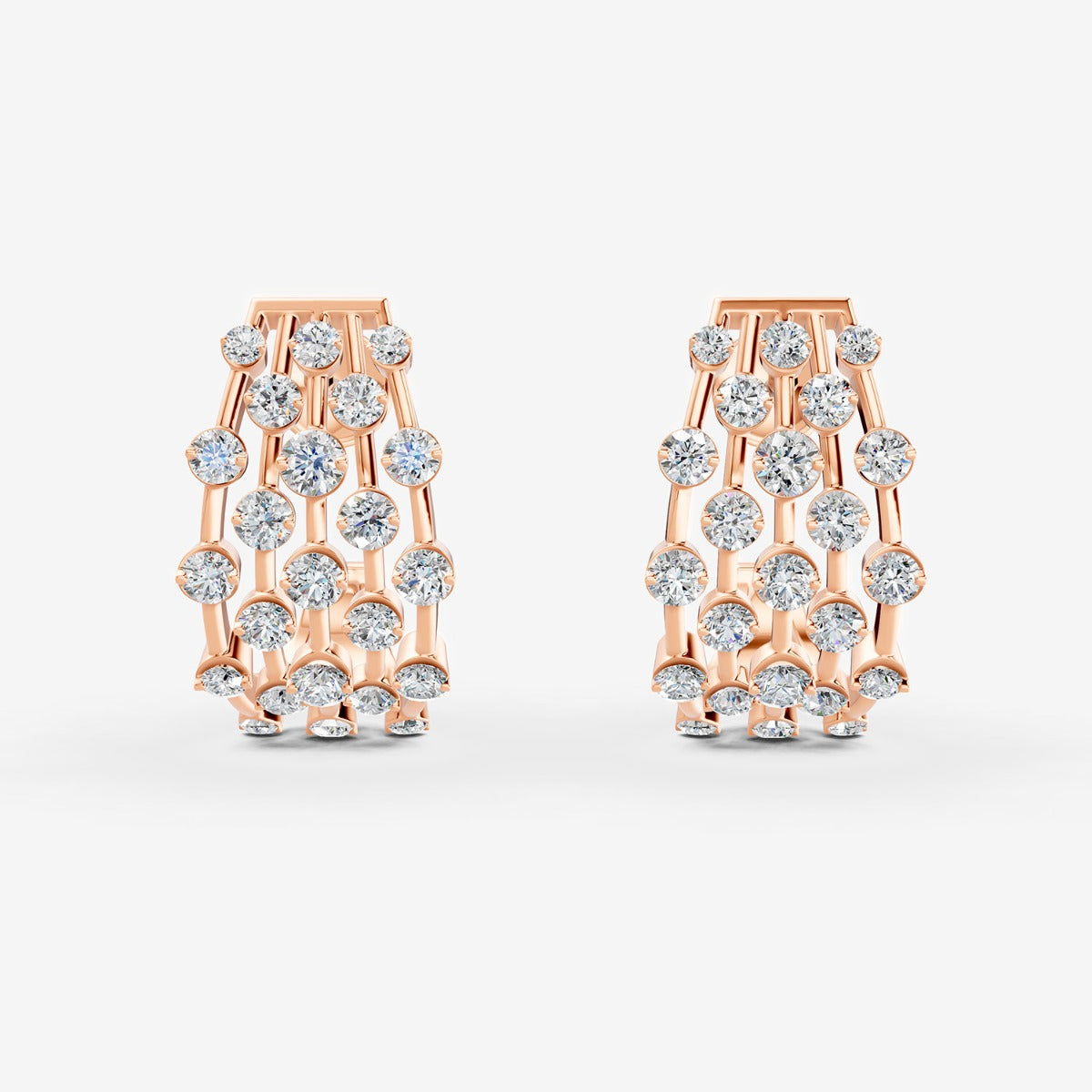 Amara Diamond Earring in 18K Rose Gold by Liali Jewellery - shop diamond jewellery online through www.lialijewellery.com - The most trusted diamond Jewellery in UAE - World wide shipping - free delivery in UAE 