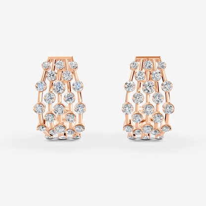 Amara Diamond Earring in 18K Rose Gold by Liali Jewellery - shop diamond jewellery online through www.lialijewellery.com - The most trusted diamond Jewellery in UAE - World wide shipping - free delivery in UAE 