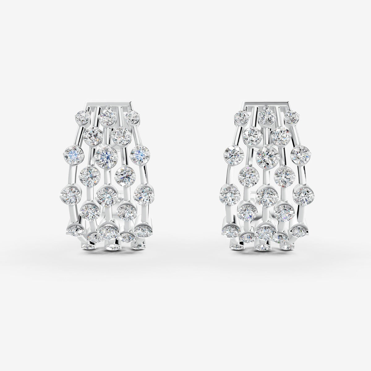 Amara Diamond Earring in 18K White Gold by Liali Jewellery - Shop diamond jewellery online through www.lialijewellery.com - The most trusted diamond jewellery in UAE - world wide shipping - free delivery in UAE 