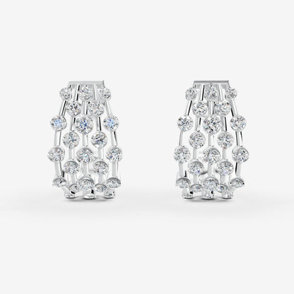 Amara Diamond Earring in 18K White Gold by Liali Jewellery - Shop diamond jewellery online through www.lialijewellery.com - The most trusted diamond jewellery in UAE - world wide shipping - free delivery in UAE 