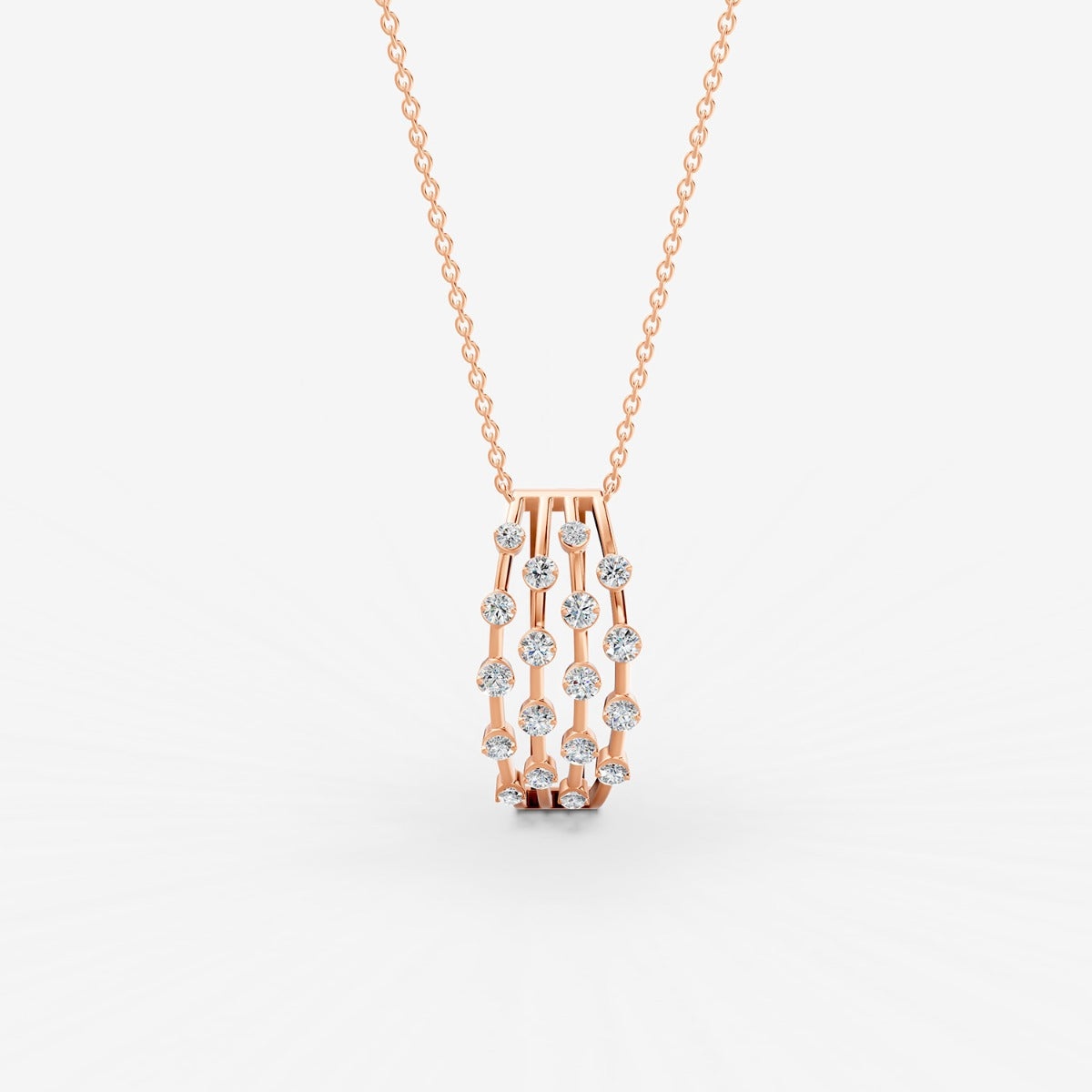 Amara Pendant in 18K Rose Gold- Large