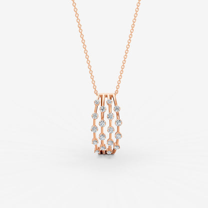 Amara Pendant in 18K Rose Gold- Large by Liali Jewellery - shop diamond jewellery online through www.lialijewellery.com - The most trusted diamond jewellery in UAE - world wide shipping - free delivery in UAE  