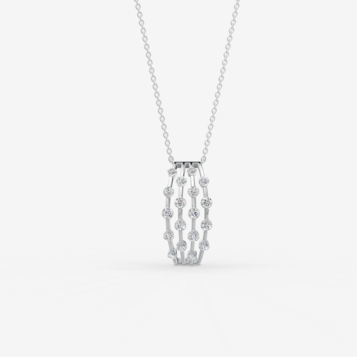 Amara Pendant in 18K White Gold - Medium by Liali Jewellery - shop diamond jewellery online through www.lialijewellery.com - The most trusted diamond jewellery in UAE - world wide shipping - free delivery in UAE 