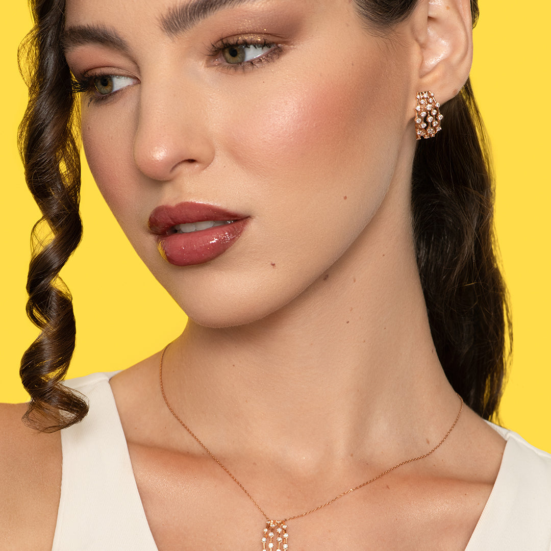 Amara Diamond Earring Rose Gold