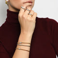 18K bangle studded with diamonds in white gold