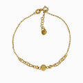Textured Sphere & Link 18K Yellow Gold Bracelet