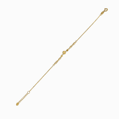 Textured Sphere & Link 18K Yellow Gold Bracelet