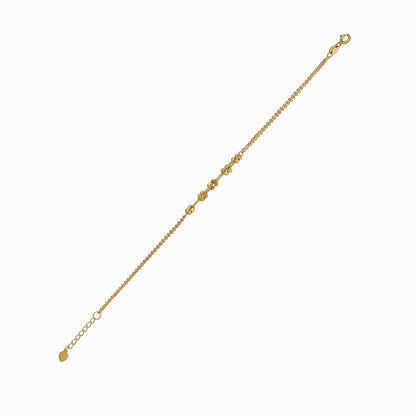 Delicate Floral Cluster 18K Yellow Gold Bracelet
