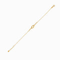 Radiant Textured Circle 18K Yellow Gold Bracelet