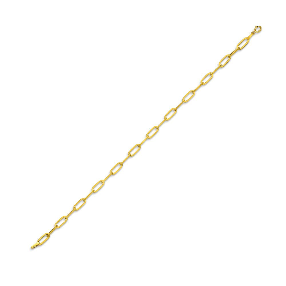 Sleek Link 18K Gold Bracelet