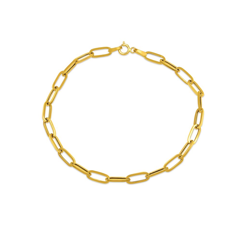 Sleek Link 18K Gold Bracelet