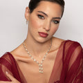 Fancy Yellow Cushion Halo Diamond Drop Necklace