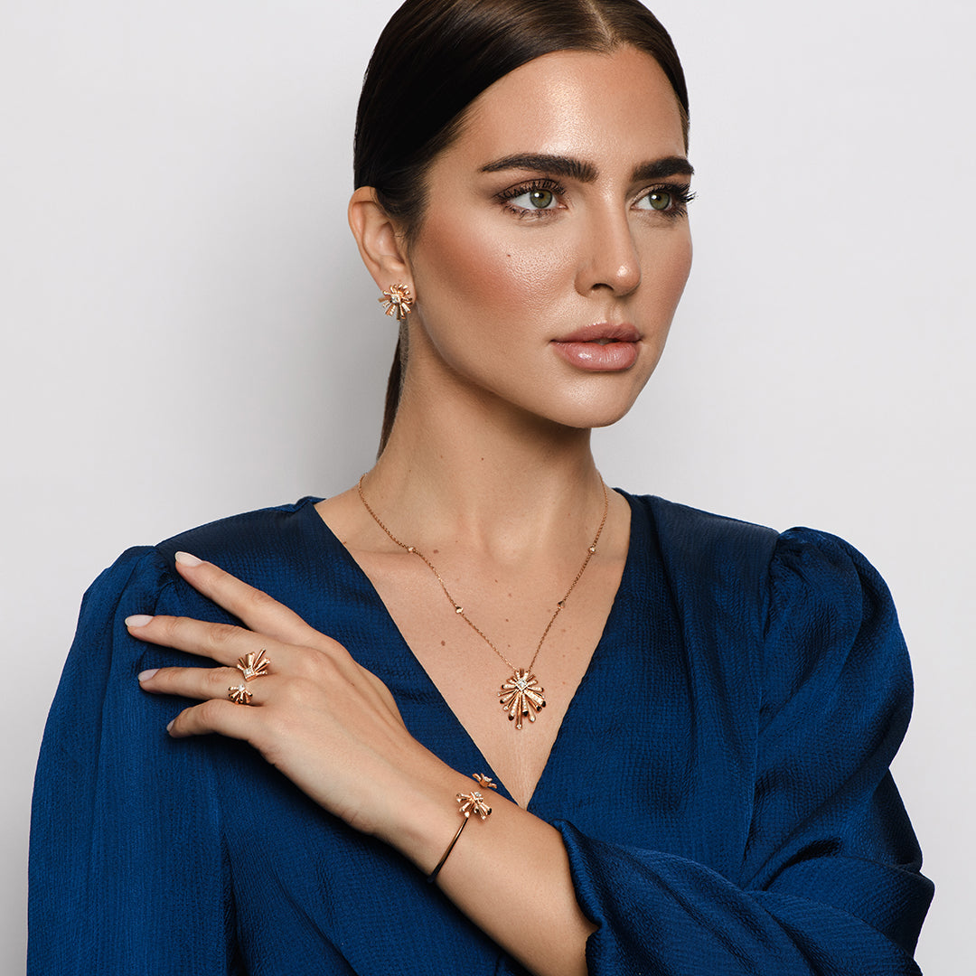 Carine Twin Starburst Diamond Ring