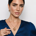 Carine Single Strings Starburst Diamond Pendant - Large