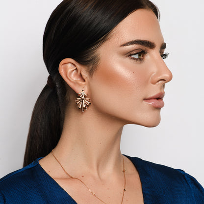 Carine Starburst Diamond Drop Earring - Detachable