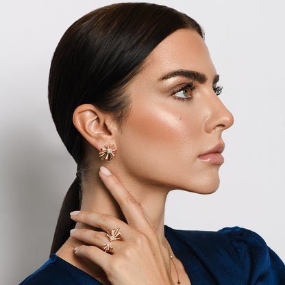Carine Starburst Diamond Stud Earring