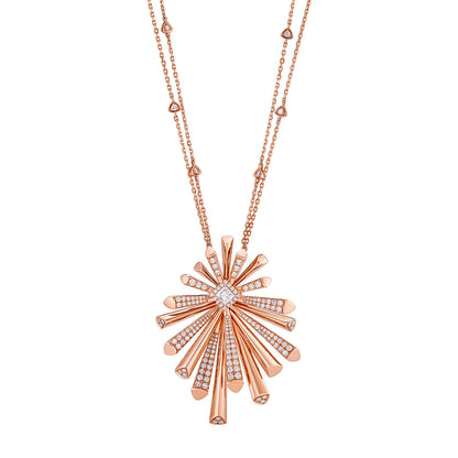 Carine Double Strings Starburst Diamond Pendant by Liali Jewellery- shop online through www.lialijewellery.com - World wide shipping - free shipping in UAE
