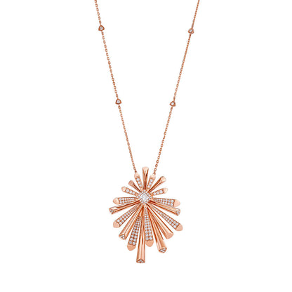 Carine Single String Starburst Diamond Pendant - Regular by iali jewellery - shop diamond jewellery online - world wide shipping  - free delivery in UAE 