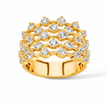 Amara 5 Line Diamond Ring in 18K Yellow Gold