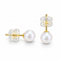 Classic Pearl Stud Earrings in 18K Yellow Gold
