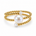 Pearl Orbit Ring in 18K Yellow Gold
