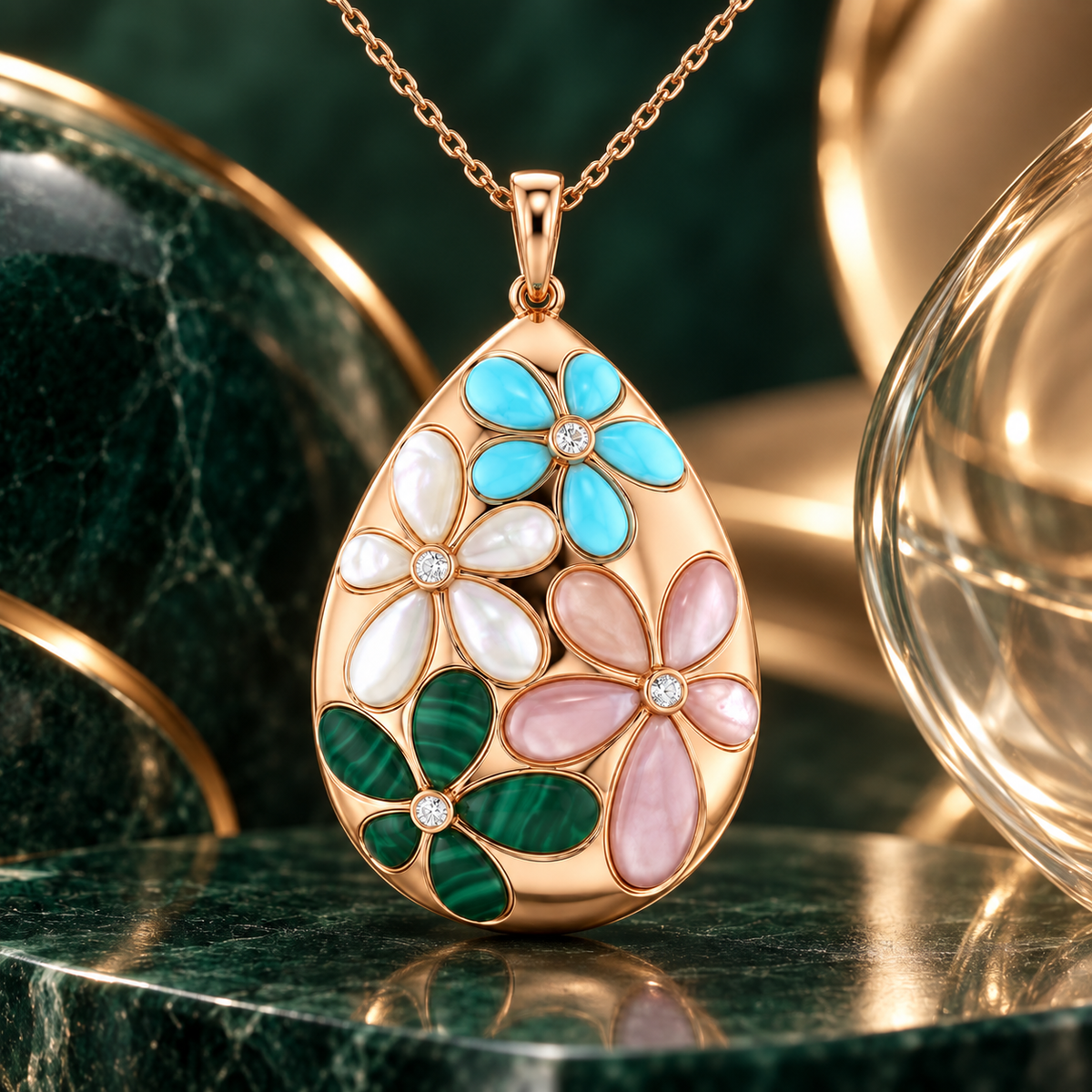 Chromatic Garden Mother-of-Pearl Pendant