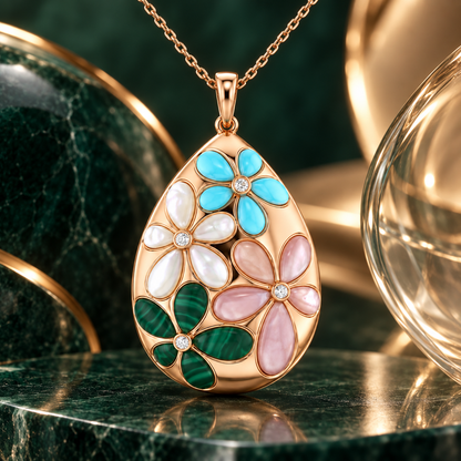 Chromatic Garden Mother-of-Pearl Pendant