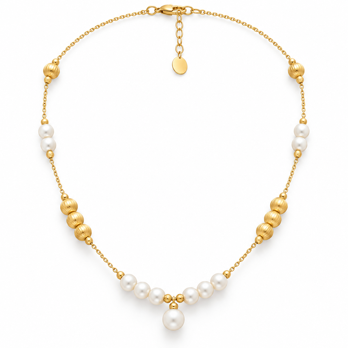 Pearl Rhythm Necklace in 18K Yellow Gold