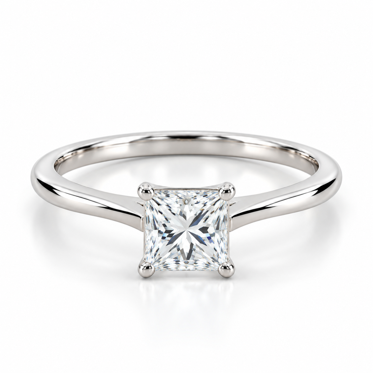 Aria Princess-Cut Solitaire Diamond Ring