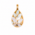 Sakura Leaf Drop Pearl Pendant