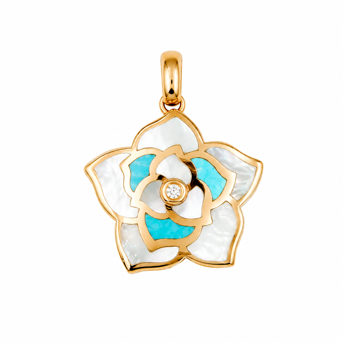Sakura Rose Flower Pendant