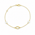 Kimono Pearl Bracelet in 18K Yellow Gold
