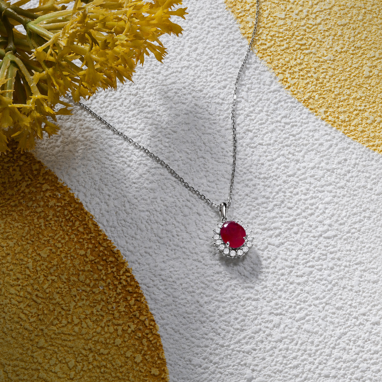 Precious Ruby Diamond Pendant (Large)