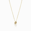 Textured Interlocking Hexagon 18K Yellow Gold Pendant Necklace