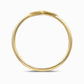 Engraved Love Heart 18K Yellow Gold Stackable Ring