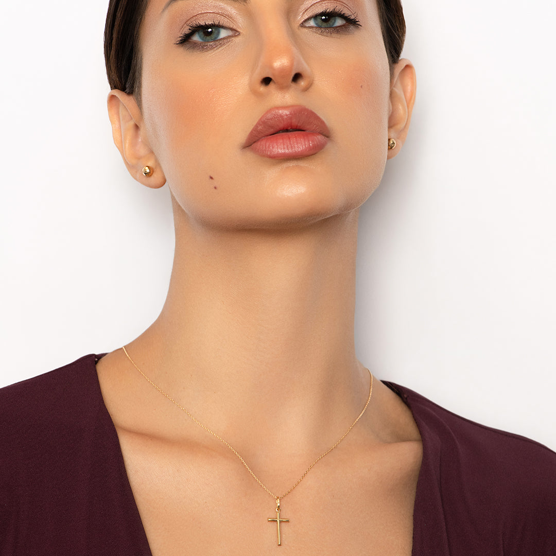 Cross Pendant in 18K Yellow Gold