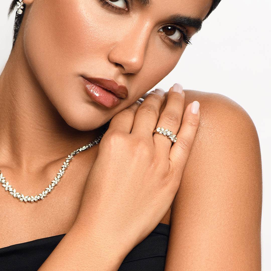 Red Carpet Half Eternity Round and Marquise Diamond Ring