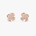 Rosea Eternal Bloom Diamond Earrings in 18K Rose Gold