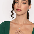 Mirage 1 Ct Look Emerald Cut Diamond Pendant in 18K White Gold