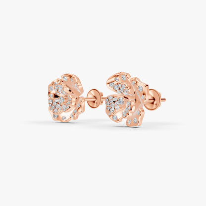 Rosea Eternal Bloom Diamond Earrings in 18K Rose Gold