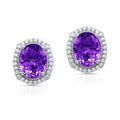 Forever Diamond Amethyst Earrings in 18K Gold